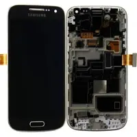 Samsung Komplett LCD+ Frontcover inkl. Displayrahmen für Galaxy S4 Mini GT-i9195, mist black