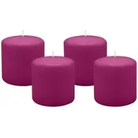 Kopschitz Kerzen 4er Set Adventskranzkerzen Brombeere Ø 100 x 100 mm