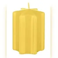 Kopschitz Kerzen Sternkerzen Mustard Senf 6 x Ø 6 cm, 8 Stück