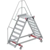 Euroline 512 mobiler Überstieg 60° Stufenausführung Alu gerieft Stufenbreite 800mm 8 Stufen
