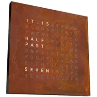 Qlocktwo Earth 45 Creator ́s Edition Rust RAL 9005 Black Englisch