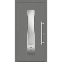 Haustuerenland.de Haustür RC3 "GLORIA" 79 mm Graualuminium RAL 9007 beidseitig innen öffnend DIN rechts