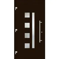 Haustuerenland.de Haustür "HENRIETTE" 79 mm RC3 Dunkelbraun RAL 8077 außen öffnend DIN links