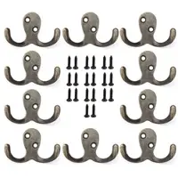 DanDiBo Ambiente DanDiBo 10x Wandhaken Kleiderhaken 4,2 cm aus Metall Messing Haken Garderobenhaken