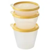 Tupperware 3er-Classic-Set Frischhaltedosen klein , gelb , Kunststoff , Maße (cm): B: 13,2 H: 14,5 T: 13.5