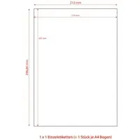 VEPATIM 2000x Etiketten Labels selbstklebend weiß 210 x 148.5mm auf DIN A5 DHL Kleber