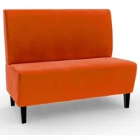BIG Möbel Gastro Sitzbank Paris | 160 cm breit | Samtstoff in Orange | Glatt | Dinerbank