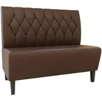 BIG Möbel Gastro Sitzbank Paris | 200 cm breit | Kunstleder Braun | Diamant | Dinerbank