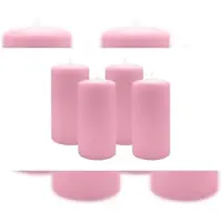 Kopschitz Kerzen 2er Set Stumpenkerzen/Adventskranzkerzen Rosa Ø 100 x 250 mm