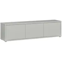 Forte ALICE SPRINGS TV-Schrank 150, modern-minimalistisch, 3-türig, Lowboard, Wohnzimmer, Holzwerkstoff, Secret Grey, 154,2 cm breit x 41,5 cm hoch x 34,9 cm tief