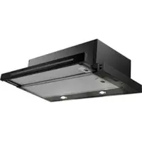 Franke Flexa FSM 601 BK/GL - Flachschirmhaube mit 5 Jahre Garantie, Schwarz, 315.0737.227, ca. 60 cm