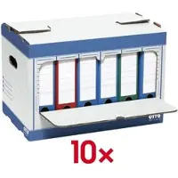 OTTO Office Ordner-Container - 10 Stück (Sichtfenster) blau