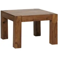 KADIMA DESIGN Couchtisch Massiv-Holz Sheesham 60 cm breit Wohnzimmer-Tisch Design dunkel-braun Landhaus-Stil Beistelltisch