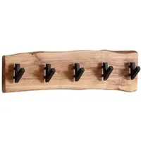 KADIMA DESIGN WANDGARDEROBE Akazie Massivholz Metall Modern 60x17x9 cm