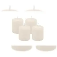 Kopschitz Kerzen 4er Set Stumpenkerzen/Adventskranzkerzen Elfenbein Ø 50 x 60 mm