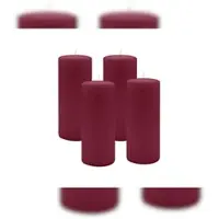 Kopschitz Kerzen 4er Set Stumpenkerzen/Adventskranzkerzen Rotbraun Ø 60 x 200 mm