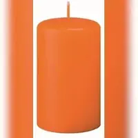 Kopschitz Kerzen Flachkopf-Stumpenkerzen Mandarin 60 x Ø 40 mm, 12 Stück