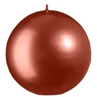 Kopschitz Kerzen Kugelkerzen Metallic Matt Kupfer Copper Ø 100 mm, 6 Stück