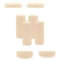 Kopschitz Kerzen 4er Set Stumpenkerzen/Adventskranzkerzen Vanilla Bisquit Ø 70 x 180 mm