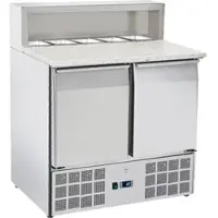 EURAST Pizza-vorbereitungsmöbel 2 türen mit 5 gn 1/6 - 900x700x880 mm - 235 W 230/1V - 7CA09PRC