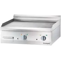 Stalgast Edelstahl Elektro-Griddleplatte als Tischgerät, 800x700 mm, glatte Grillfläche, Serie 700 ND