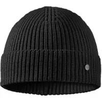 PEARLWOOD Strickmütze "KNUT", Herren, schwarz, Grobstrick, Materialmix, unifarben, Mützen Strickmütze, Grobstrick, kurze Passform, Temperaturregulierend