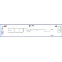 ASTEMO Hüco Zündleitungssatz [Hersteller-Nr. 134714] für Seat, Audi, VW, Skoda