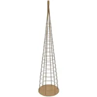 Mendler Deko-Baum HWC-O91, Weihnachtsbaum Schmuckbaum Weihnachtsdeko Christbaum zum Beschmücken, Metall 160cm goldfarben