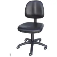 Proregal Arbeitsstuhl Arlington, großer Rückenlehne, Sitzhöhe 48-67cm, Kunstleder-Sitz, Kunststoff-Fußkreuz, Rollen