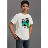 Kidsworld T-Shirt in weiß | Gr.: 128/134