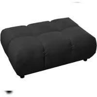 KAWOLA Polsterhocker VIVIEN Hockerbank Velvet schwarz