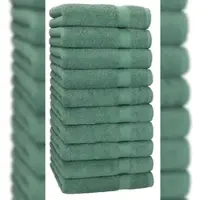 Betz 10 Stück Handtücher PREMIUM 100% Baumwolle Größe 50x100 cm Farbe tannengrün