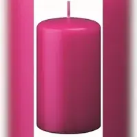 Kopschitz Kerzen Flachkopf-Stumpenkerzen Fuchsia Pink 200 x Ø 40 mm, 10 Stück
