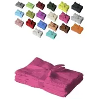EXKLUSIV HEIMTEXTIL 4 x Handtuch 500 g/m2 50 x 100 cm Pink