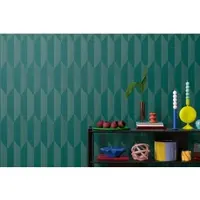 CosmoLiving by Cosmopolitan Vliestapete "Graphic Groove-Playful Tapete" glänzend strukturiert Geometrisches Design mit modernem 3D-Effekt