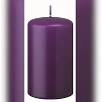 Kopschitz Kerzen Flachkopf-Stumpenkerzen Violett 200 x √ò 50 mm, 6 Stück