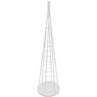 Mendler Deko-Baum HWC-O91, Weihnachtsbaum Schmuckbaum Weihnachtsdeko Christbaum zum Beschmücken, Metall 115cm weiß