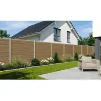 Meingartenversand.de Heiligendamm 179 x 180 cm - WPC Sichtschutzzaun Set mit 12 Lamellen, Weiß - WPC Sichtschutzzaun für Garten - co-extrudierter WPC Zaun