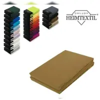 EXKLUSIV HEIMTEXTIL Doppelpack Jersey Spannbettlaken Premium Nougat 60 x 120 - 70 x 140 cm