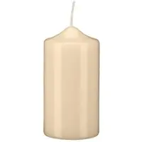 Kopschitz Kerzen Stumpen Kerzen Vanilla Bisquit 25 x Ø 6 cm, 8 Stück getauchte Stumpenkerzen mit Spitzkopf in RAL Qualität