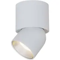 The Light Group SLC LED-Deckenstrahler CUP, weiß/silber, 927, Ø 7,5 cm, dim dimmbar, weiß / opal, für Wohn- / Esszimmer, Aluminium, Modern, Downlights