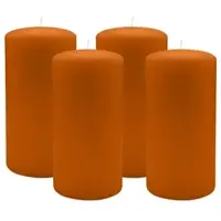Kopschitz Kerzen 4er Set Adventskranzkerzen Cotto Braun √ò 80 x 150 mm