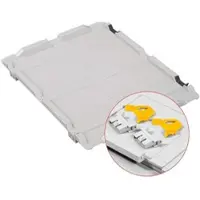 Proregal 10x Scharnierdeckel Set Eurobox NextGen mit 2 gelben Schiebeschnappverschlüssen | BxT 40x60cm | Eurobehälter