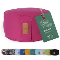 #DoYourYoga DoYourFitness Yoga-Kissen Vishnu gefüllt Dinkelspelz pink rund Rosa | Gr.: onesize