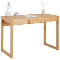 Idimex Schreibtisch NOAH mit 2 Schubladen aus Massivholz in Eiche farben. Robuste Computertische, möbel für arbeitszimmer, Arbeitstisch mit Stauraum, büromöbel