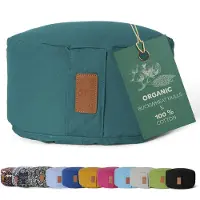 #DoYourYoga DoYourFitness Yoga-Kissen Vishnu gefüllt Buchweizen dunkelgrün rund grün | Gr.: onesize