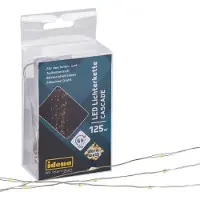 Idena LED Lichterkette 125er, Cascade, 6h Timer - Innen & Außen 170cm