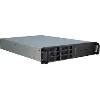 Inter-Tech IPC 2U-2406, Rack, Server, Schwarz, Silber, ATX, EATX, micro ATX, Mini-ITX, SSI EEB, Stahl, 2U
