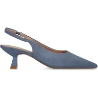 Manfield Blaue Slingbackpumps aus Veloursleder | Größe 36
