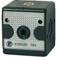 RIEGLER Verteiler »multifix«, breite Ausführung, BG 3, G 1/2, 4 Abgänge